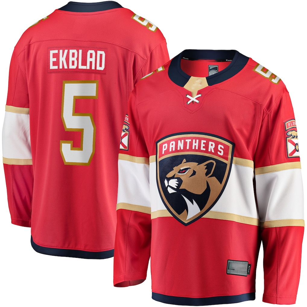 Kooe F.Panthers #5 Aaron Ekblad Red Home Team Breakaway Player Jerseys