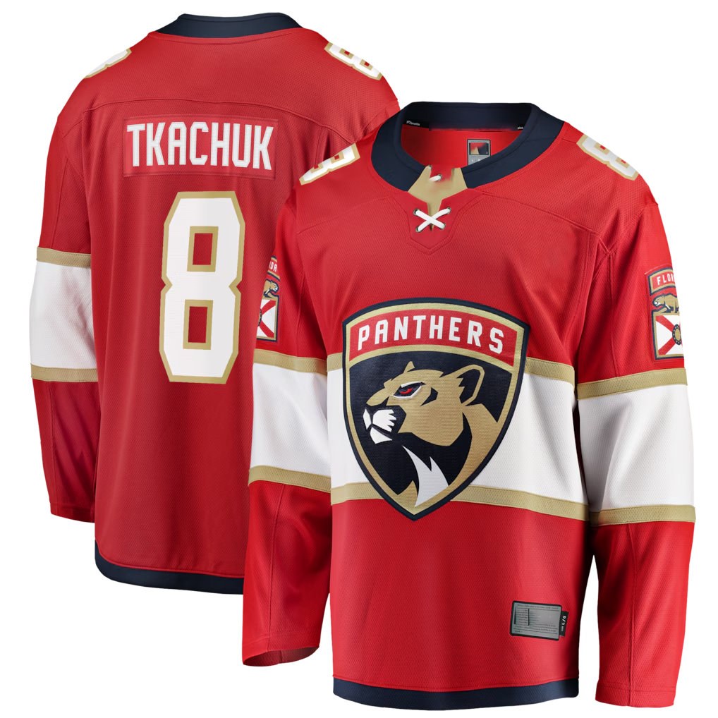 Kooe F.Panthers #8 Brady Tkachuk Red Home Breakaway Jerseys