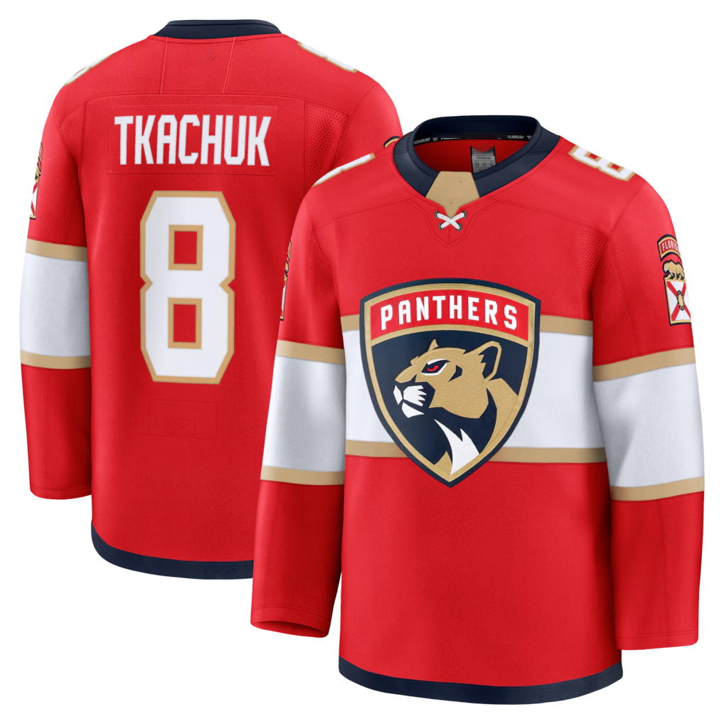 Kooe F.Panthers #8 Brady Tkachuk Red Home Premium Jerseys