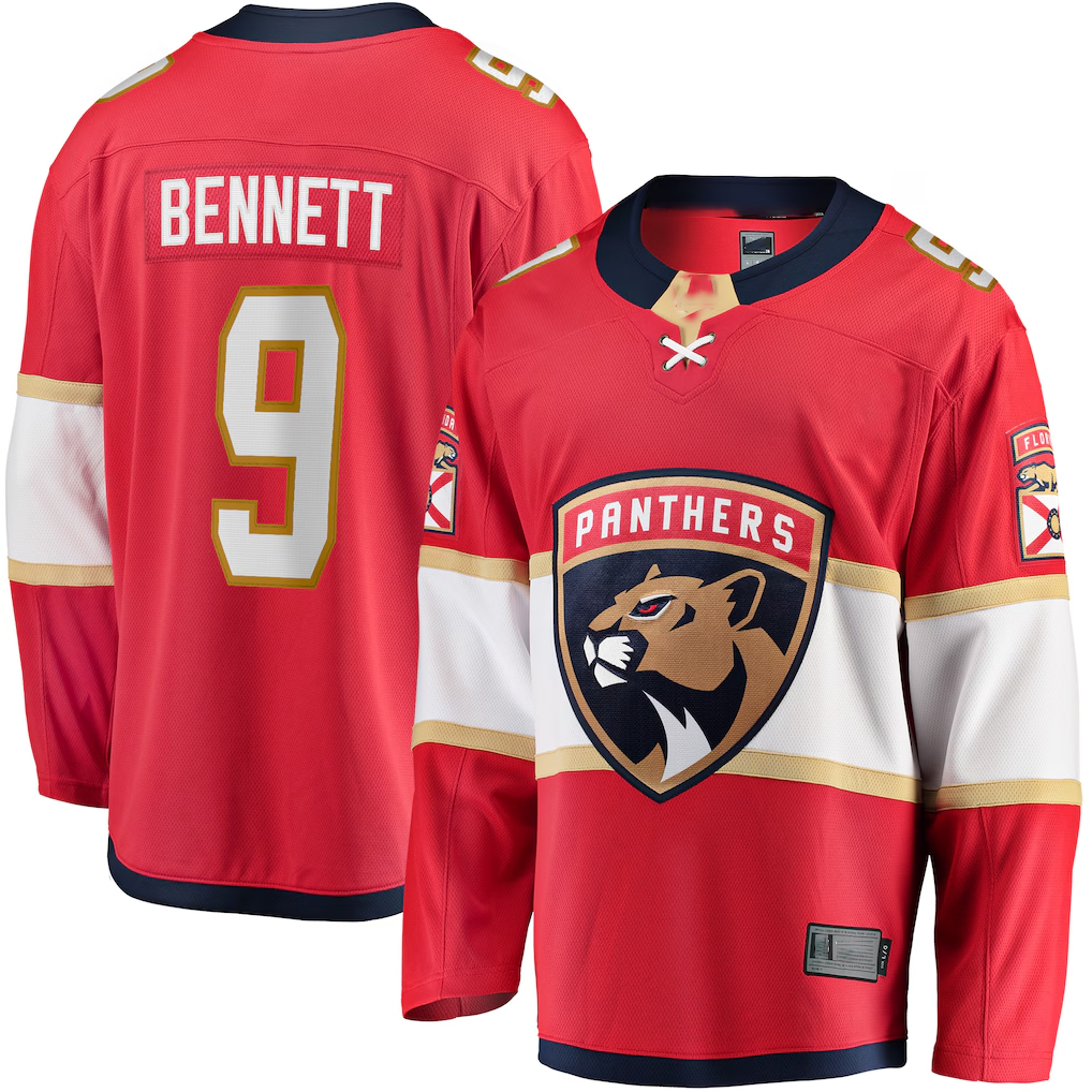 Kooe F.Panthers #9 Sam Bennett Red Home Breakaway Replica Jerseys