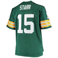Kooe GB.Packers #15 Bart Starr Mitchell & Ness Green Big & Tall 1968 Retired Player Replica Stitched Puhic  Jersey