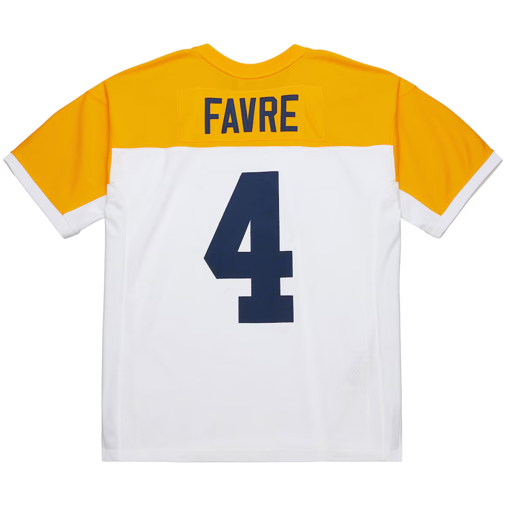Kooe GB.Packers #4 Brett Favre Mitchell & Ness White 1994 Legacy Replica Stitched Puhic Jersey