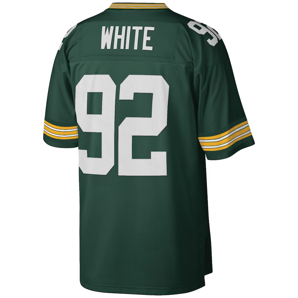 Kooe GB.Packers #92 Reggie White Mitchell & Ness Green Big & Tall 1996 Retired Player Replica Stitched Puhic Jersey