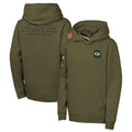 Kooe GB.Packers Olive Salute to Service Pullover Hoodies Limited Blank Player Stitched Jerseys