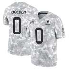 Kooe GB.Packers #0 Matthew Golden Player Arctic Camo Salute To Service Limited Stitched Jerseys