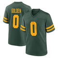 Kooe GB.Packers #0 Matthew Golden Player Green Alternate Home Game Stitched Jerseys