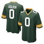 Kooe GB.Packers #0 Matthew Golden Player Green Home Game Stitched Jerseys