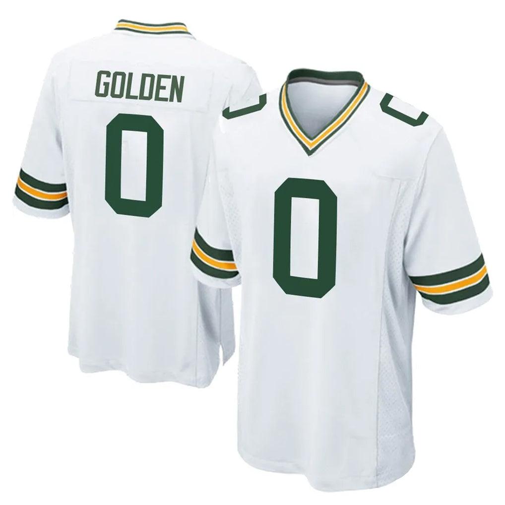 Kooe GB.Packers #0 Matthew Golden Player White Home Game Stitched Jerseys
