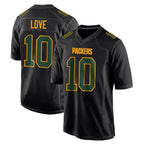 Kooe GB.Packers #10 Jordan Love Player Black Fashion Home Game Stitched Jerseys