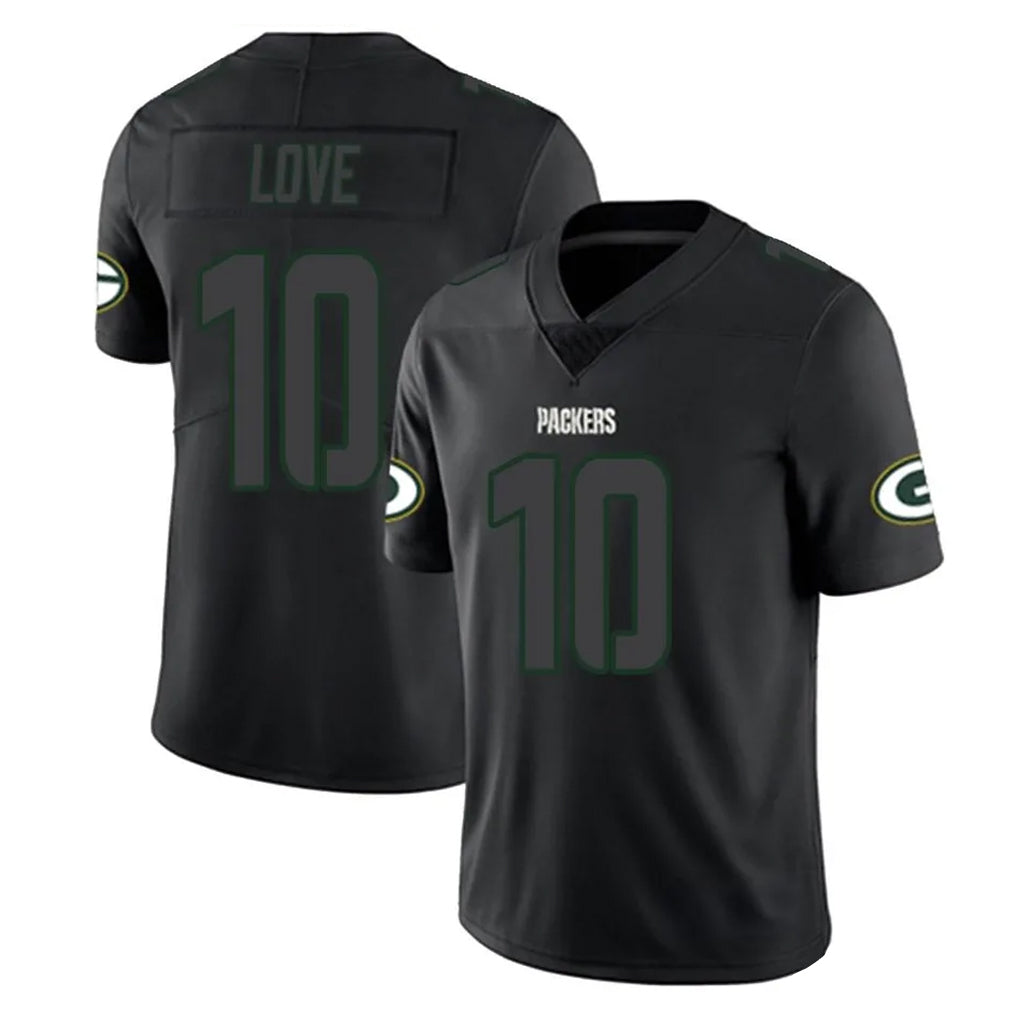 Kooe GB.Packers #10 Jordan Love Player Black Impact Limited Home Game Stitched Jerseys