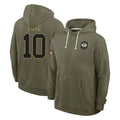 Kooe GB.Packers #10 Jordan Love Player Olive Salute to Service Pullover Hoodies Limited Stitched Jerseys