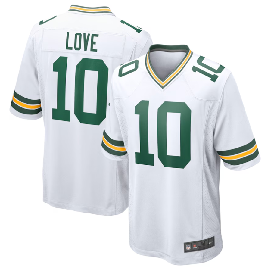 Kooe GB.Packers #10 Jordan Love Player White Replica Game  Stitched Jerseys