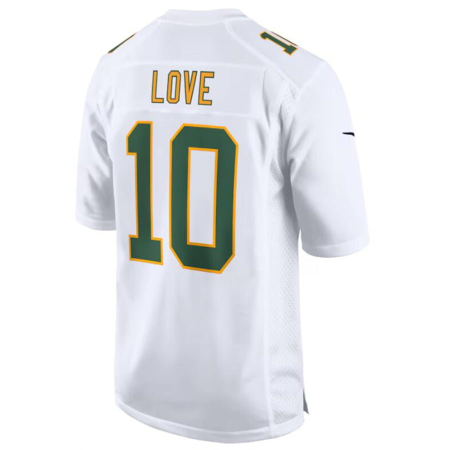 Kooe GB.Packers #10 Jordan Love White Fashion Game Jersey American Stitched Jerseys