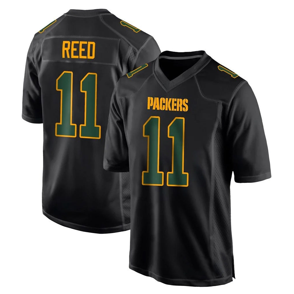 Kooe GB.Packers #11 Jayden Reed Player Black Fashion Home Game Stitched Jerseys