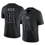 Kooe GB.Packers #11 Jayden Reed Player Black Reflective Limited Home Game Stitched Jerseys