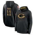 Kooe GB.Packers #11 Jayden Reed Player Black Salute to Service Hoodies Limited Game Stitched Jerseys