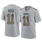 Kooe GB.Packers #11 Jayden Reed Player Gray Atmosphere Fashion Home Game Stitched Jerseys