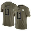 Kooe GB.Packers #11 Jayden Reed Player Olive Salute To Service Limited Stitched Jerseys