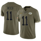 Kooe GB.Packers #11 Jayden Reed Player Olive Salute To Service Limited Stitched Jerseys