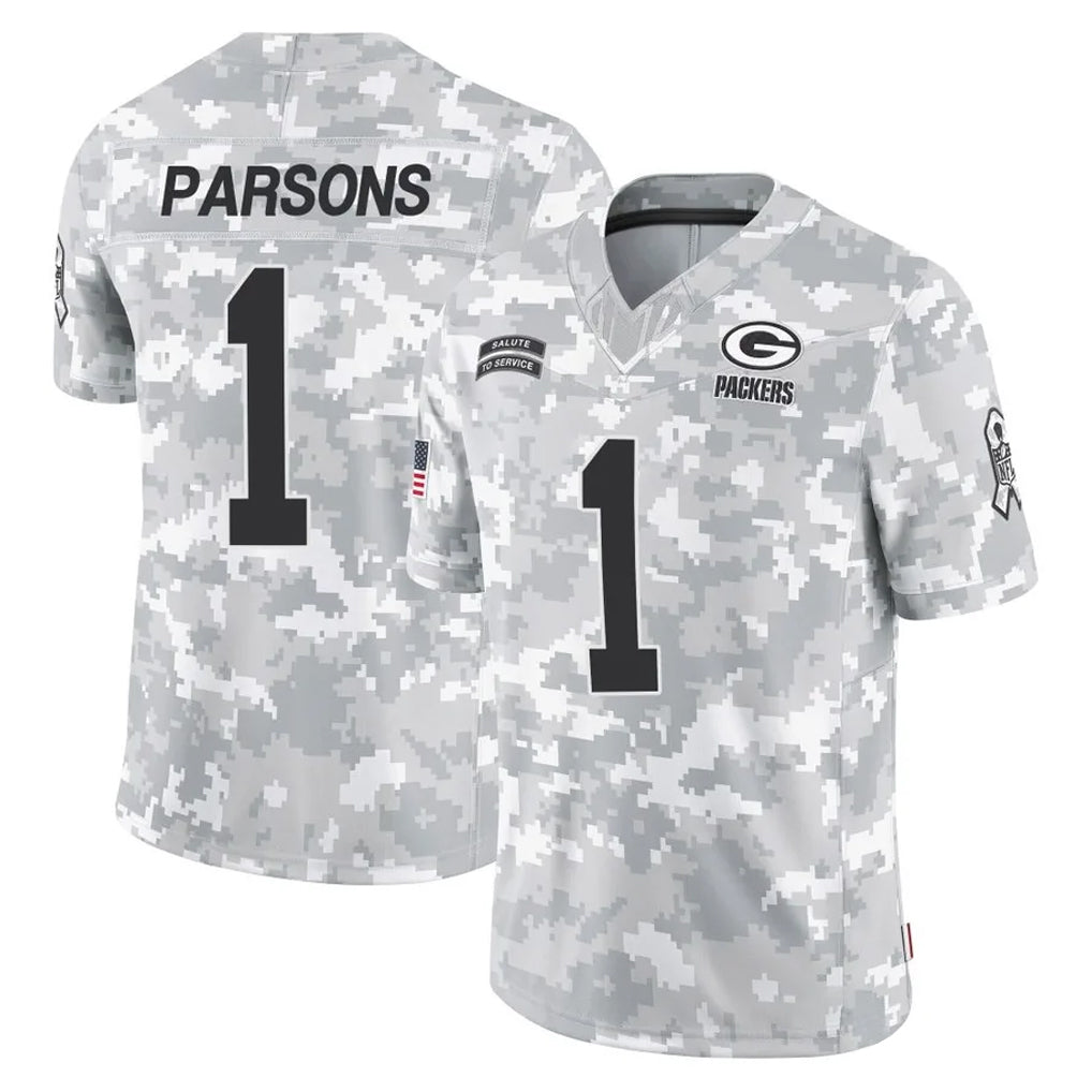 Kooe GB.Packers #1 Micah Parsons Player Arctic Camo Salute To Service Limited Stitched Jerseys