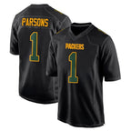 Kooe GB.Packers #1 Micah Parsons Player Black Fashion Home Game Stitched Jerseys