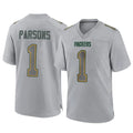 Kooe GB.Packers #1 Micah Parsons Player Gray Atmosphere Fashion Home Game Stitched Jerseys