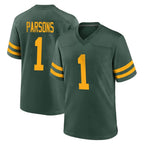 Kooe GB.Packers #1 Micah Parsons Player Green Alternate Home Game Stitched Jerseys