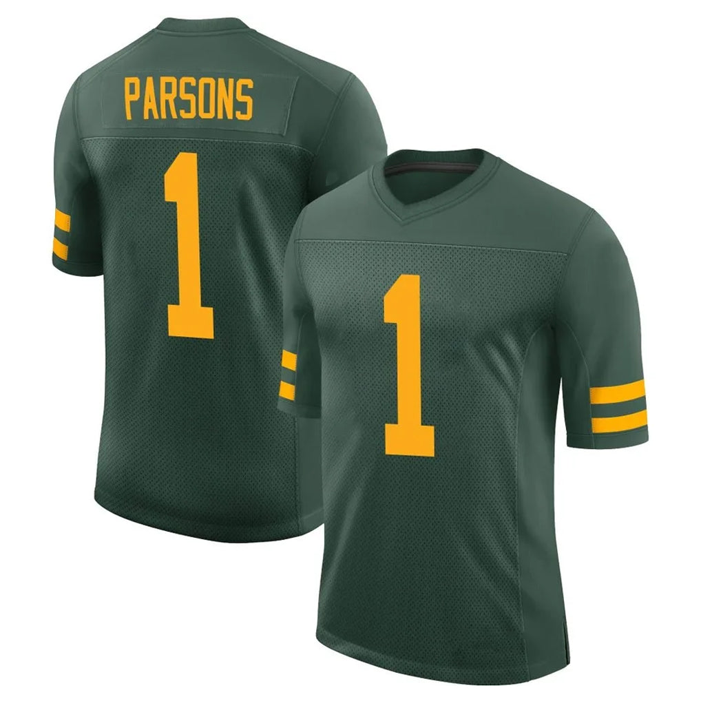 Kooe GB.Packers #1 Micah Parsons Player Green Alternate Vapor Home Game Stitched Jerseys