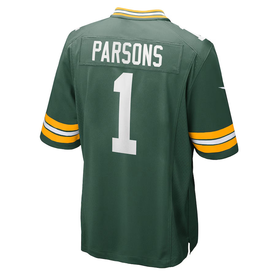 Kooe GB.Packers #1 Micah Parsons Player Green Home Game Stitched Jerseys