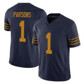 Kooe GB.Packers #1 Micah Parsons Player Navy The 1923 Classic Vapor F.U.S.E. Home Game Stitched Jerseys