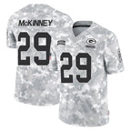 Kooe GB.Packers #29 Xavier McKinney Player Arctic Camo Salute To Service Limited Stitched Jerseys