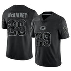 Kooe GB.Packers #29 Xavier McKinney Player Black Reflective Limited Home Game Stitched Jerseys