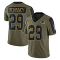 Kooe GB.Packers #29 Xavier McKinney Player Olive Salute To Service Limited Game Stitched Jerseys