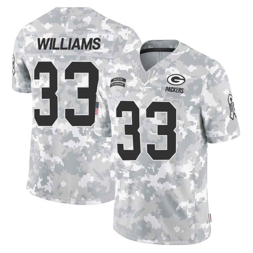 Kooe GB.Packers #33 Evan Williams Player Arctic Camo Salute To Service Limited Stitched Jerseys