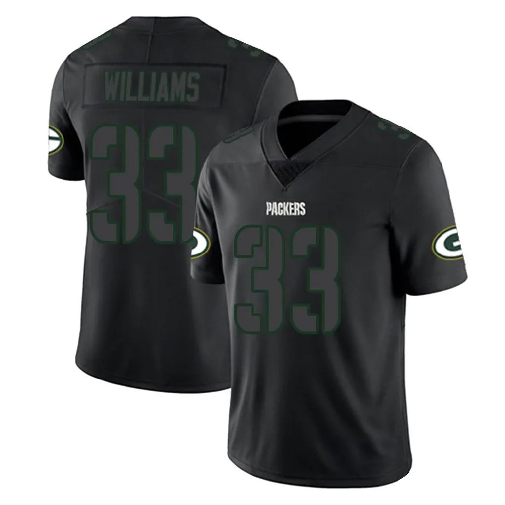 Kooe GB.Packers #33 Evan Williams Player Black Impact Limited Home Game Stitched Jerseys