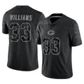 Kooe GB.Packers #33 Evan Williams Player Black Reflective Limited Home Game Stitched Jerseys