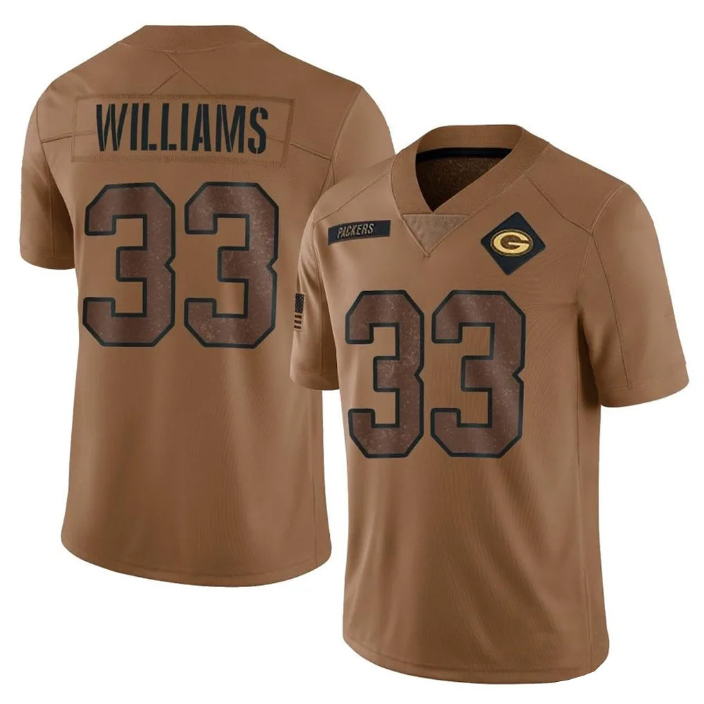Kooe GB.Packers #33 Evan Williams Player Brown Salute To Service Limited Stitched Jerseys