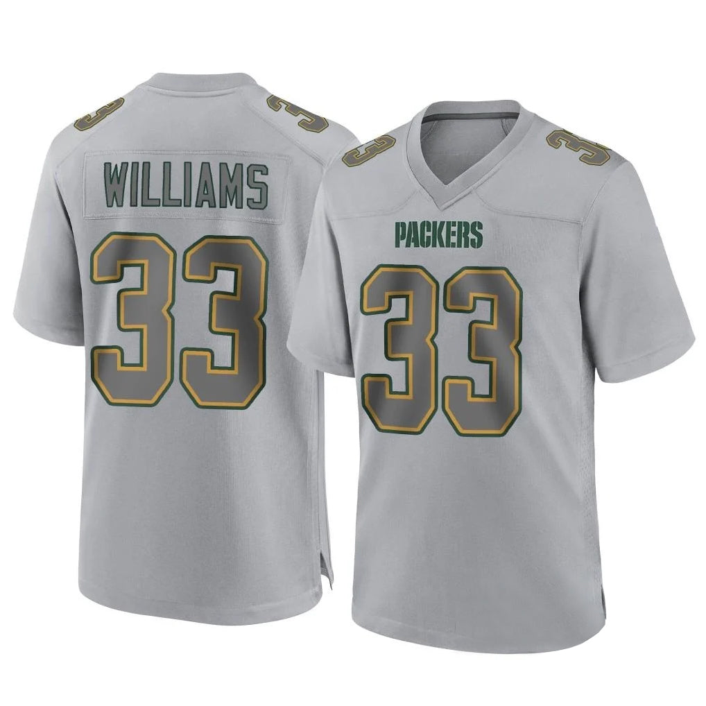 Kooe GB.Packers #33 Evan Williams Player Gray Atmosphere Fashion Home Game Stitched Jerseys