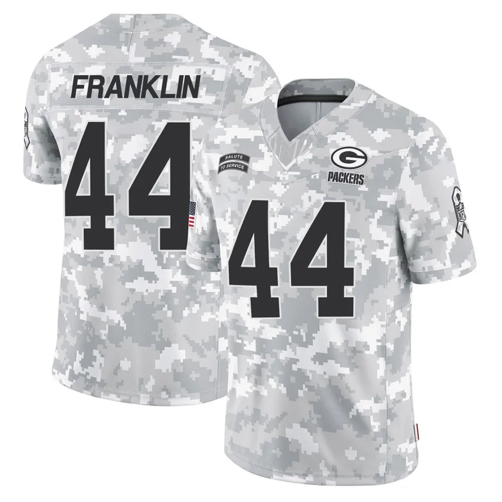 Kooe GB.Packers #44 Zaire Franklin Player Arctic Camo Salute To Service Limited Stitched Jerseys