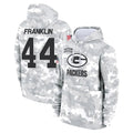Kooe GB.Packers #44 Zaire Franklin Player Arctic Camo Salute to Service Hoodies Limited Game Stitched Jerseys