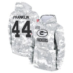 Kooe GB.Packers #44 Zaire Franklin Player Arctic Camo Salute to Service Hoodies Limited Game Stitched Jerseys
