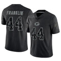 Kooe GB.Packers #44 Zaire Franklin Player Black Reflective Limited Home Game Stitched Jerseys