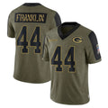 Kooe GB.Packers #44 Zaire Franklin Player Olive Salute To Service Limited Game Stitched Jerseys