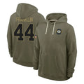 Kooe GB.Packers #44 Zaire Franklin Player Olive Salute to Service Pullover Hoodies Limited Stitched Jerseys