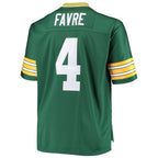 Kooe GB.Packers #4 Brett Favre Mitchell & Ness Green Big & Tall Retired Player Replica Stitched Jerseys