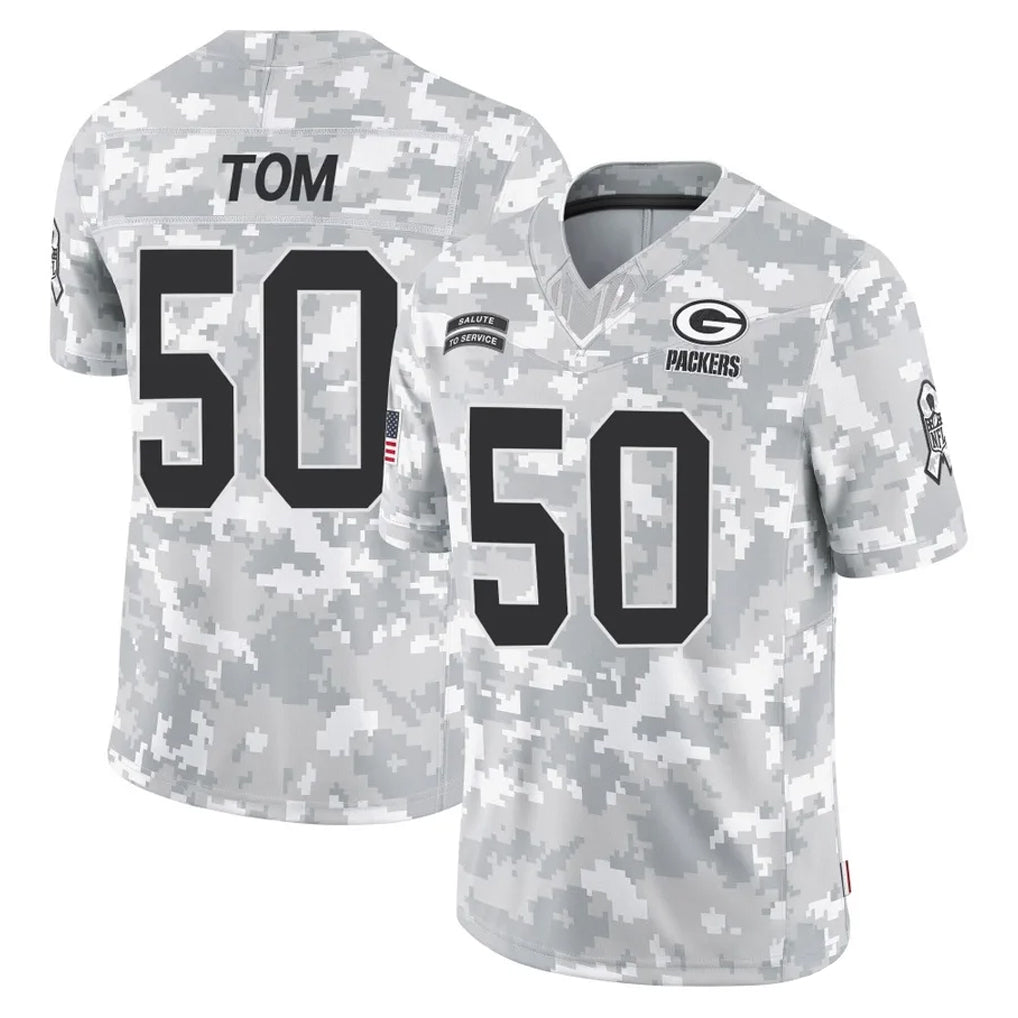 Kooe GB.Packers #50 Zach Tom Player Arctic Camo Salute To Service Limited Stitched Jerseys