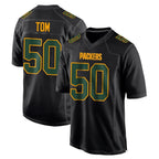 Kooe GB.Packers #50 Zach Tom Player Black Fashion Home Game Stitched Jerseys