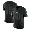 Kooe GB.Packers #50 Zach Tom Player Black Impact Limited Home Game Stitched Jerseys