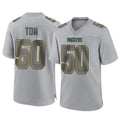 Kooe GB.Packers #50 Zach Tom Player Gray Atmosphere Fashion Home Game Stitched Jerseys