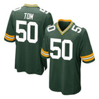 Kooe GB.Packers #50 Zach Tom Player Green Home Game Stitched Jerseys